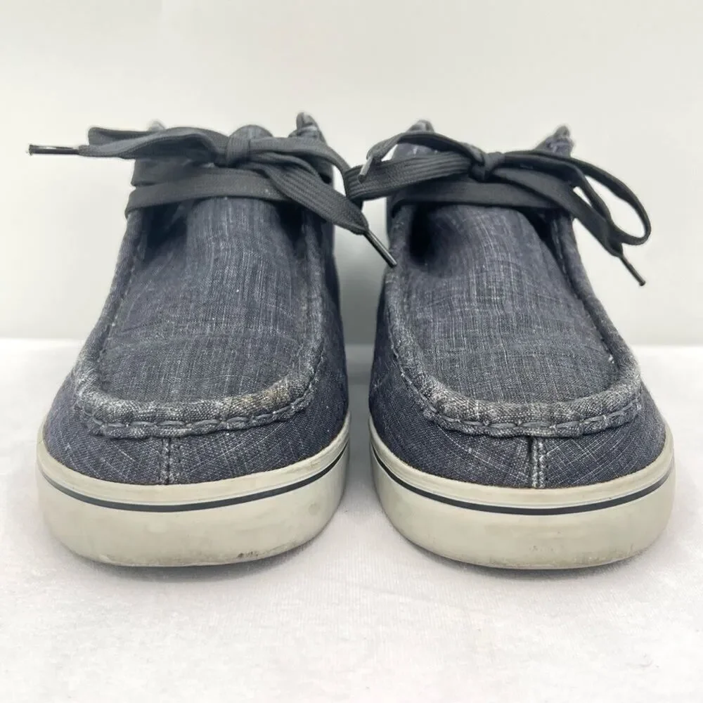 Lugz Men's Strider 2 Moc Toe Navy Blue Denim Canvas Chukka Sneaker Size 8